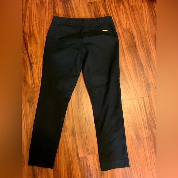 LN MICHAEL KORS RELAXED FIT COTTON BLEND PANTS. GOLD BUTTON & ZIP CLOSURE - Picture 3 of 8